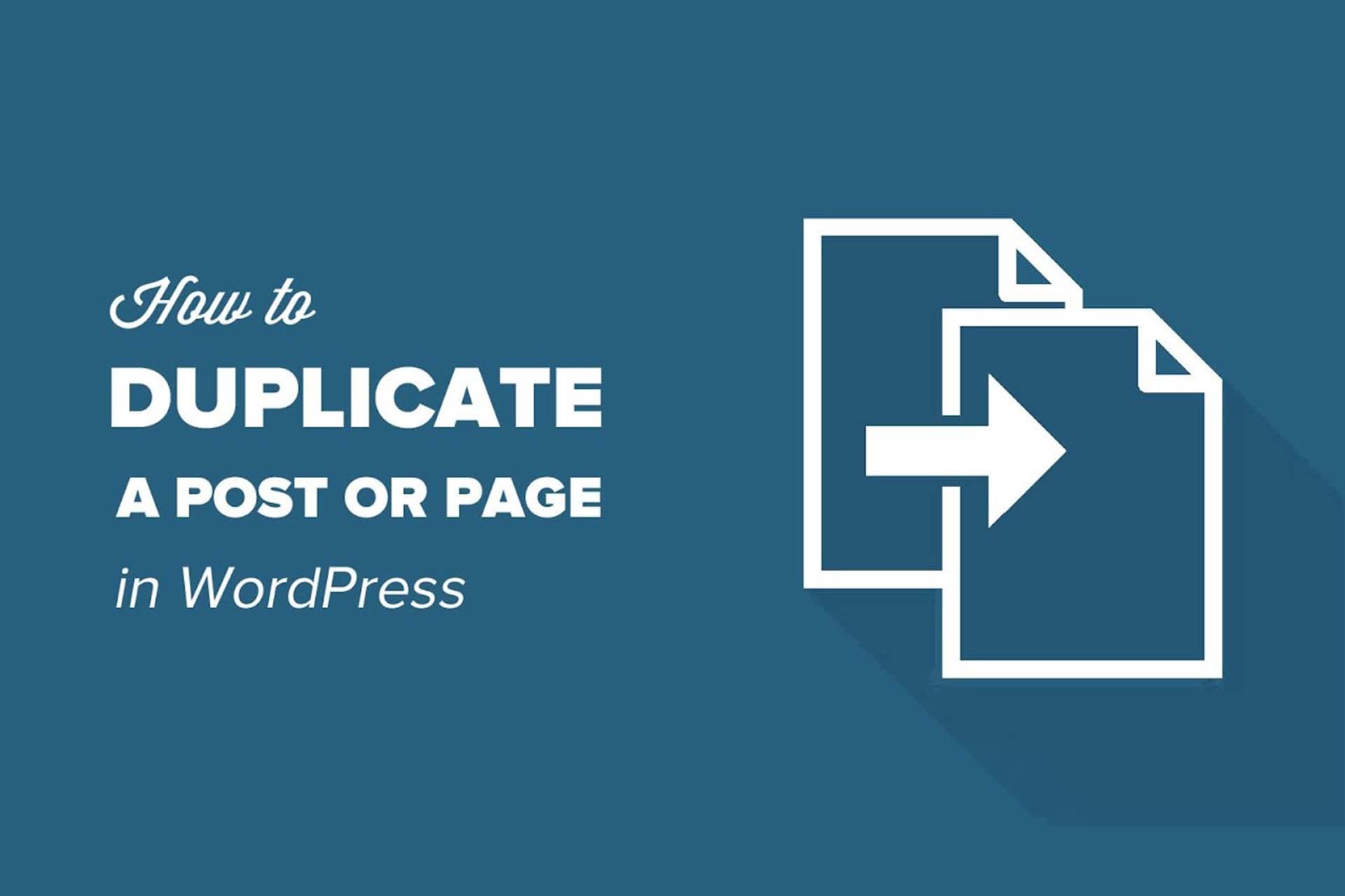 Process (2 Minutes) of Creating a Duplicate Page OR Post in WordPress 1 How to duplicate a post or page in wordpress
