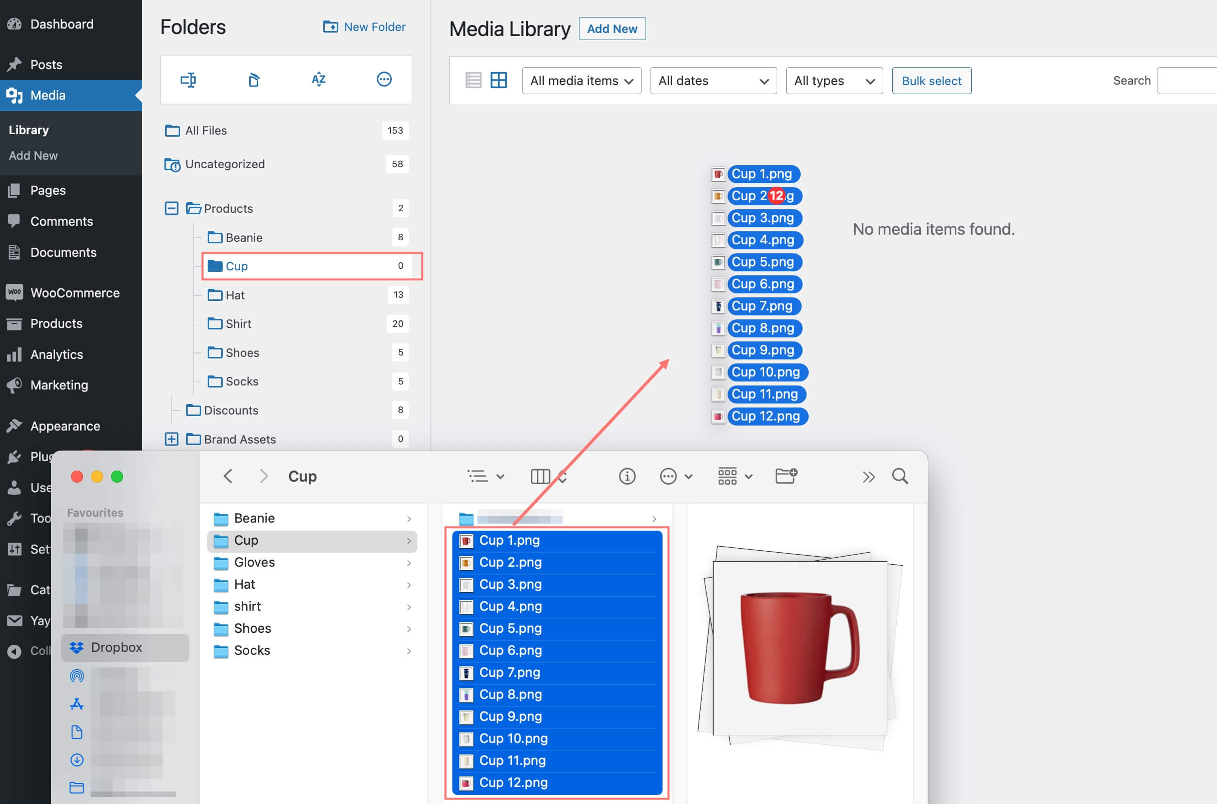 CatFolders drag and drop multiple files CatFolders drag and drop multiple files
