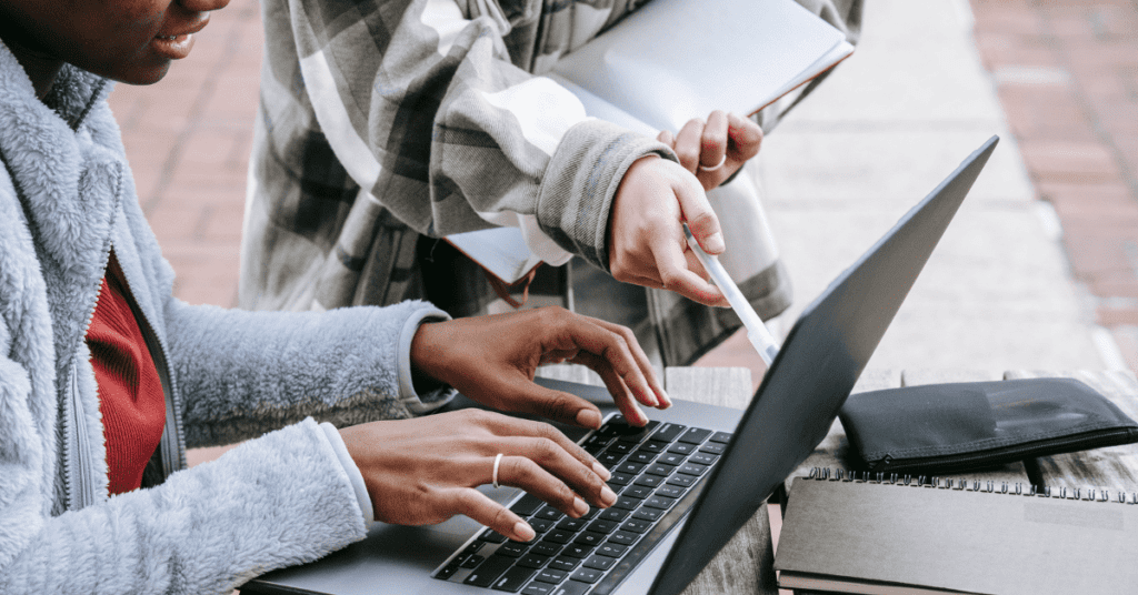 5 WordPress Tasks for Practice for the WordPress Coaching Certification 2 Two people working on WordPress tasks.